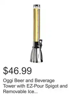 Costco Oggi Beer and Beverage Tower with EZ-Pour Spigot and Removable Ice Tube offer