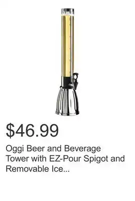 Costco Oggi Beer and Beverage Tower with EZ-Pour Spigot and Removable Ice Tube offer