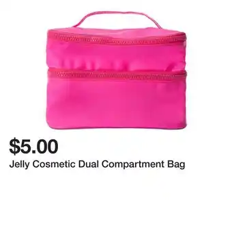 Five Below Jelly Cosmetic Dual Compartment Bag offer