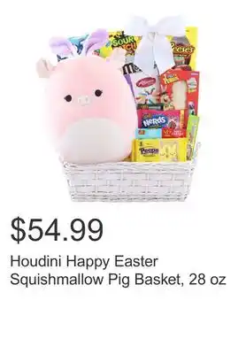 Costco Houdini Happy Easter Squishmallow Pig Basket, 28 oz offer