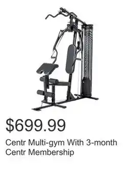 Costco Centr Multi-gym With 3-month Centr Membership offer