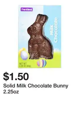 Five Below Solid Milk Chocolate Bunny 2.25oz offer