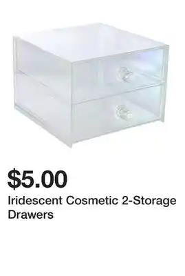 Five Below Iridescent Cosmetic 2-Storage Drawers offer