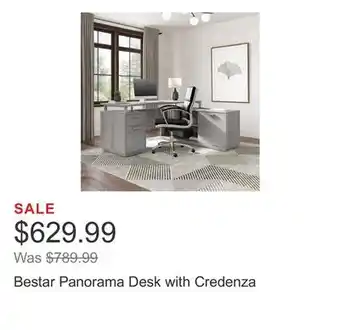 Costco Bestar Panorama Desk with Credenza offer