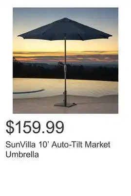 Costco SunVilla 10' Auto-Tilt Market Umbrella offer