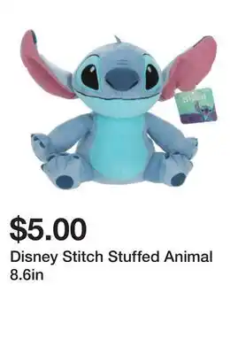 Five Below Disney Stitch Stuffed Animal 8.6in offer