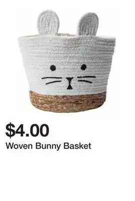 Five Below Woven Bunny Basket offer