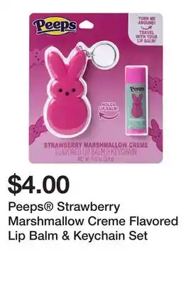 Five Below Peeps Strawberry Marshmallow Creme Flavored Lip Balm & Keychain Set offer