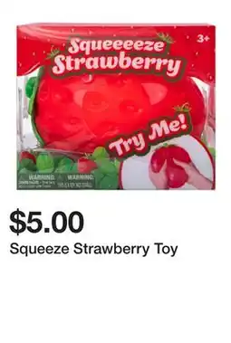 Five Below Squeeze Strawberry Toy offer