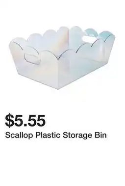 Five Below Scallop Plastic Storage Bin offer