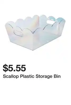 Five Below Scallop Plastic Storage Bin offer