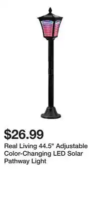 Big Lots Real Living 44.5 Adjustable Color-Changing LED Solar Pathway Light offer