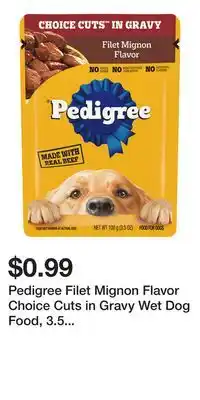 Big Lots Pedigree Filet Mignon Flavor Choice Cuts in Gravy Wet Dog Food, 3.5 Oz offer