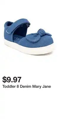 Big Lots Toddler 8 Denim Mary Jane offer