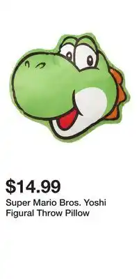 Big Lots Super Mario Bros. Yoshi Figural Throw Pillow offer