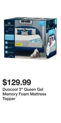 Big Lots Duocool 3 Queen Gel Memory Foam Mattress Topper offer