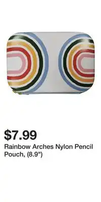 Big Lots Rainbow Arches Nylon Pencil Pouch, (8.9) offer