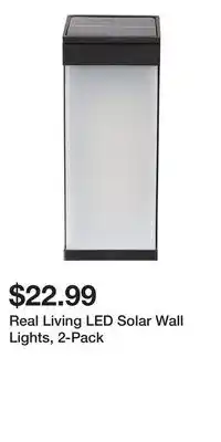 Big Lots Real Living LED Solar Wall Lights, 2-Pack offer