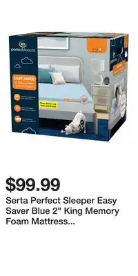 Big Lots Serta Perfect Sleeper Easy Saver Blue 2 King Memory Foam Mattress Topper offer