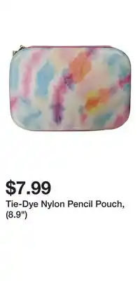 Big Lots Tie-Dye Nylon Pencil Pouch, (8.9) offer