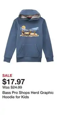 Cabela's Bass Pro Shops Herd Graphic Hoodie for Kids offer