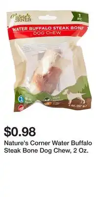 Big Lots Nature's Corner Water Buffalo Steak Bone Dog Chew, 2 Oz offer