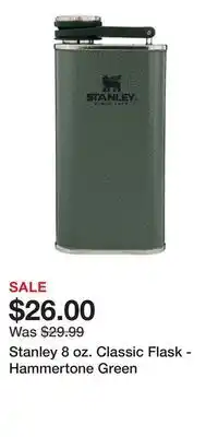 Cabela's Stanley 8 oz. Classic Flask - Hammertone Green offer