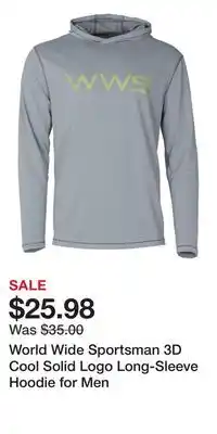 Cabela's World Wide Sportsman 3D Cool Solid Logo Long-Sleeve Hoodie for Men offer