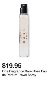 Victoria's Secret Fine Fragrance Bare Rose Eau de Parfum Travel Spray offer