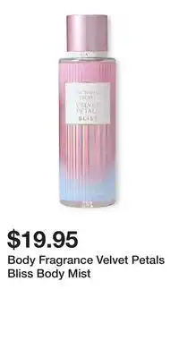 Victoria's Secret Body Fragrance Velvet Petals Bliss Body Mist offer