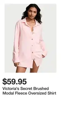 Victoria's Secret Victoria's Secret Brushed Modal Fleece Oversized Shirt offer