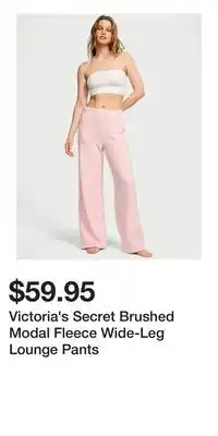 Victoria's Secret Victoria's Secret Brushed Modal Fleece Wide-Leg Lounge Pants offer