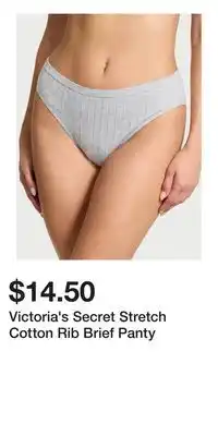 Victoria's Secret Victoria's Secret Stretch Cotton Rib Brief Panty offer