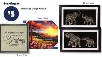 Family Dollar Interiors by Design Wall Art offer