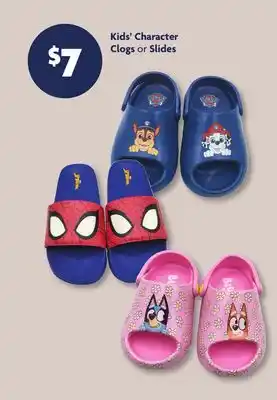 Family Dollar Kids' Character Clogs or Slides offer