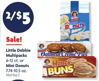 Family Dollar Little Debbie Multipacks 6-12 ct. or Mini Donuts 7.74-10.5 oz offer