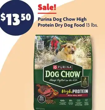 Family Dollar Purina Dog Chow High Protein Dry Dog Food offer