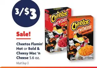 Family Dollar Cheetos Flamin' Hot or Bold & Cheesy Mac'n Cheese offer