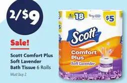 Family Dollar Scott Comfort Plus Soft Lavender Bath Tissue offer