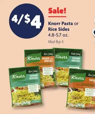 Family Dollar Knorr Pasta or Rice Sides offer