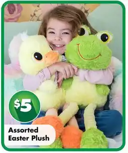 Dollar Tree Assorted Easter Plush offer