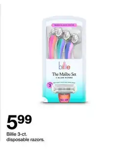 Target Billie 3-ct. disposable razors offer