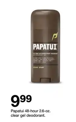 Target Papatui 48-hour 2.6-oz. clear gel deodorant offer