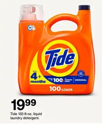 Target Tide 132-fl-oz. liquid laundry detergent offer