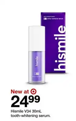 Target Hismile V34 30mL tooth-whitening serum offer