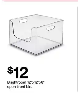 Target Brightroom 12x12x8 open-front bin offer