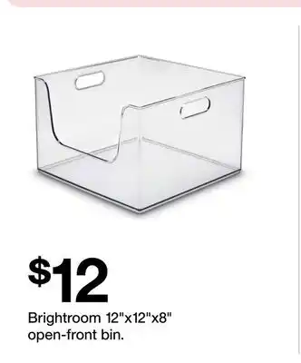 Target Brightroom 12x12x8 open-front bin offer