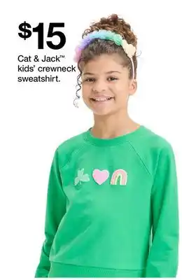 Target Cat & Jack kids' crewneck sweatshirt offer