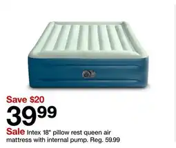 Target Intex 18 pillow rest queen offer