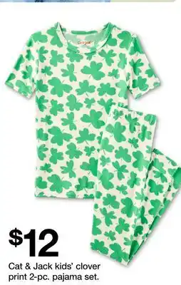 Target Cat & Jack kids' clover print 2 -pc. pajama set offer